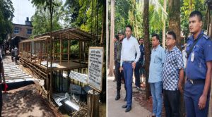 মেহেন্দিগঞ্জের  দফাদার হাটে সরকারি জমি উদ্ধারে উচ্ছেদ অভিযান